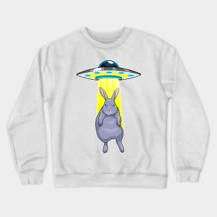 Rabbit Spaceship Space Crewneck Sweatshirt